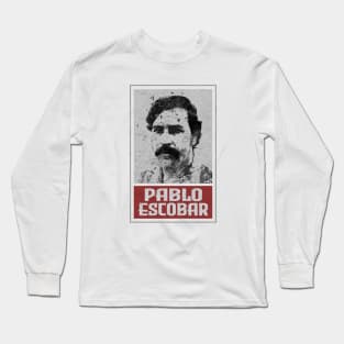 Pablo Escobar Retro Style Mug Banner Long Sleeve T-Shirt